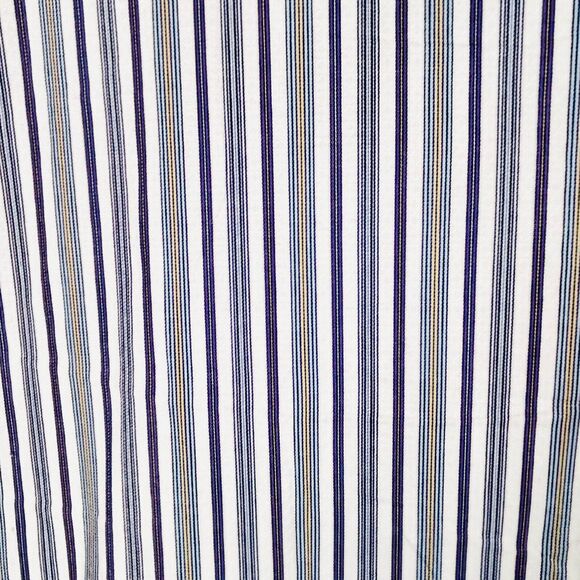 Thomas Dean Dress Shirt Size XL White Purple Grey Stripes Flip Collar Cuffs TD - Picture 6 of 8